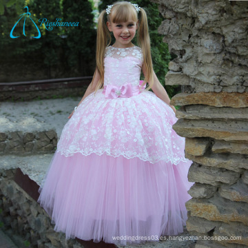 Lace Sashes Bow Beading vestidos de colores de la muchacha para la dama de honor